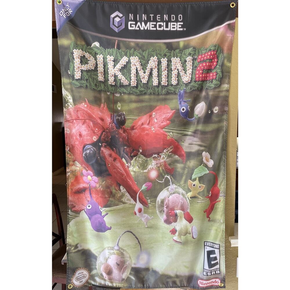 Nintendo GameCube Pikmin 2 5' Flag Poster Banner 2004